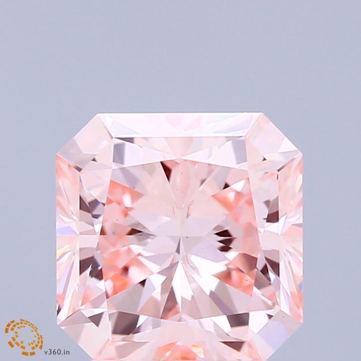 3.01 Ct. Fancy Intense Pink Radiant Lab Grown Diamond
