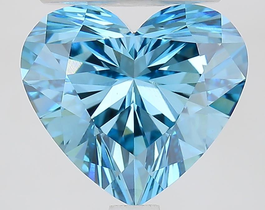 2.73 Ct. Fancy Vivid Blue Heart Lab Grown Diamond
