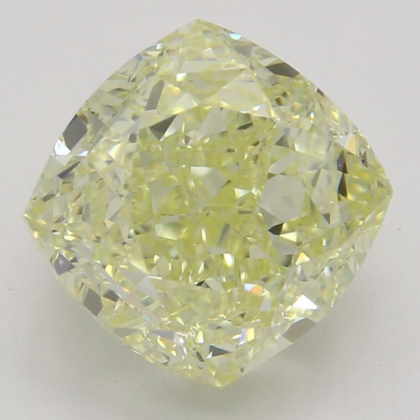 3.03 Ct. Fancy Light Yellow Cushion Diamond