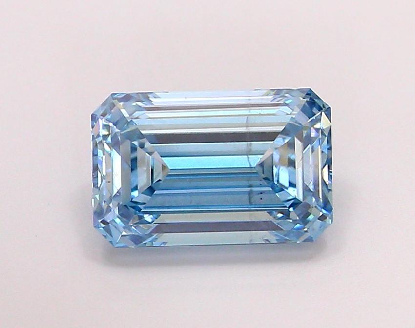 3.73 Ct. Fancy Intense Blue Emerald Lab Grown Diamond