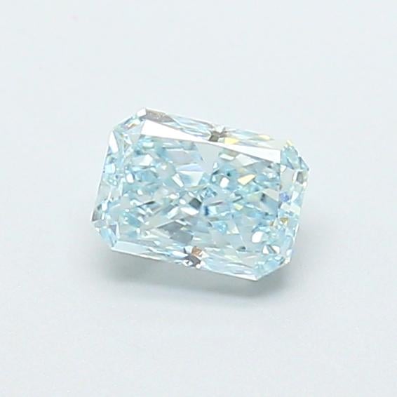 0.56 Ct. Fancy Intense Bluish Green Radiant Lab Grown Diamond