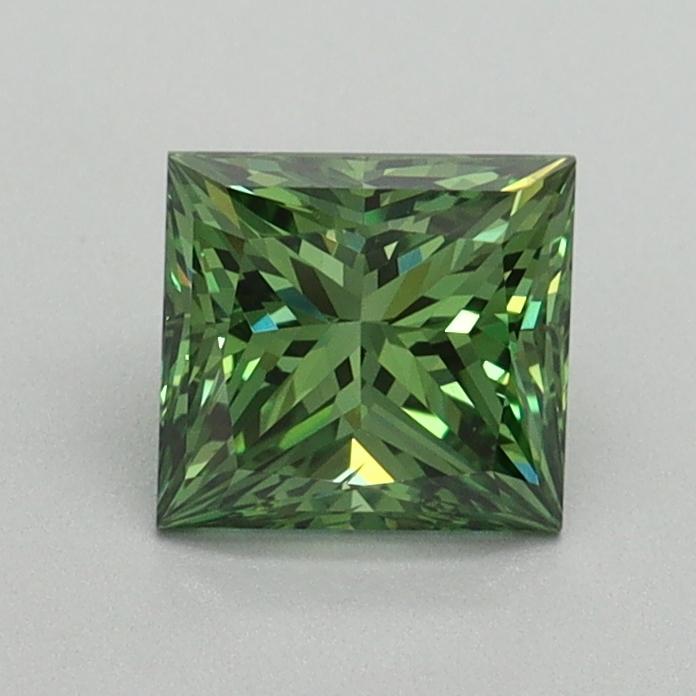 0.97 Ct. Fancy Vivid Pacific Green Princess Lab Grown Diamond