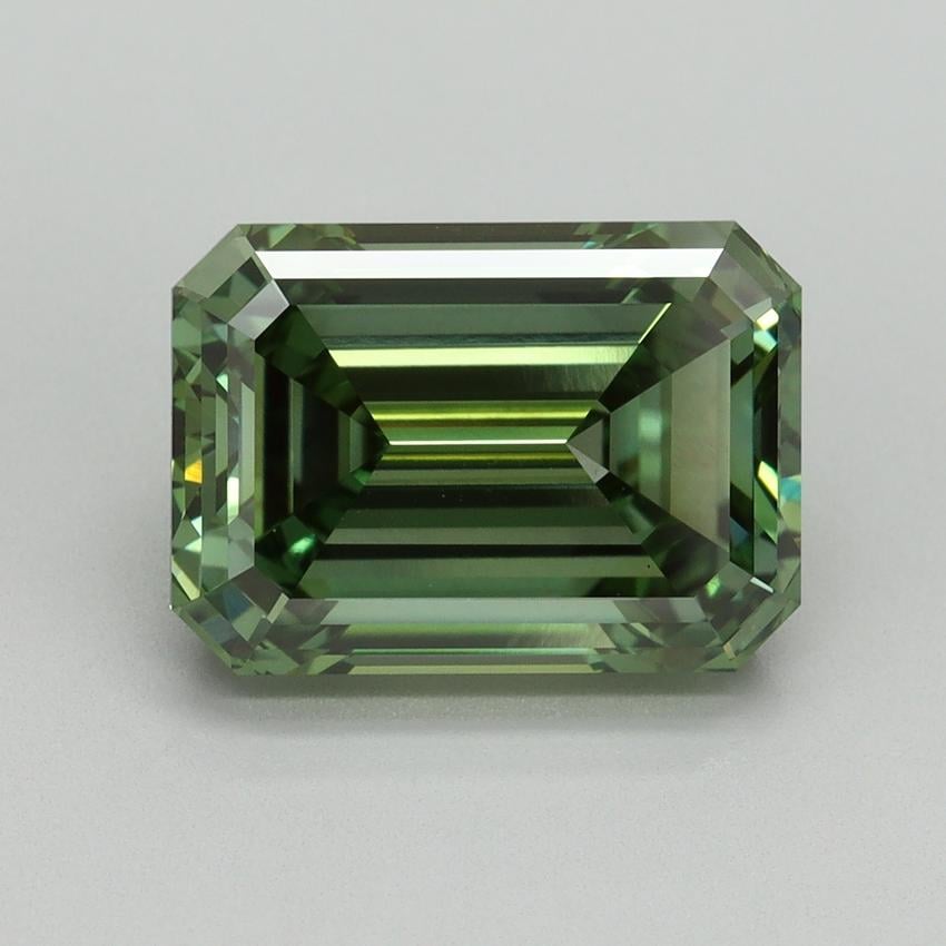 5.14 Ct. Fancy Vivid Pacific Green Emerald Lab Grown Diamond
