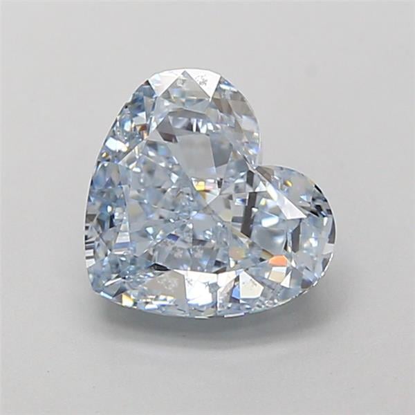 1.82 Ct. Fancy Intense Blue Heart Lab Grown Diamond