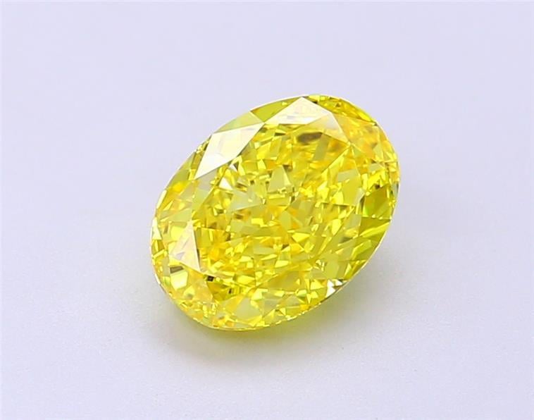 1.50 Ct. Fancy Vivid  Yellow Oval Lab Grown Diamond