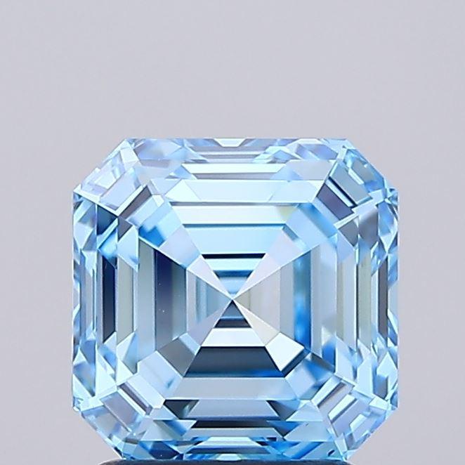 2.13 Ct. Fancy Vivid  Blue Asscher Lab Grown Diamond