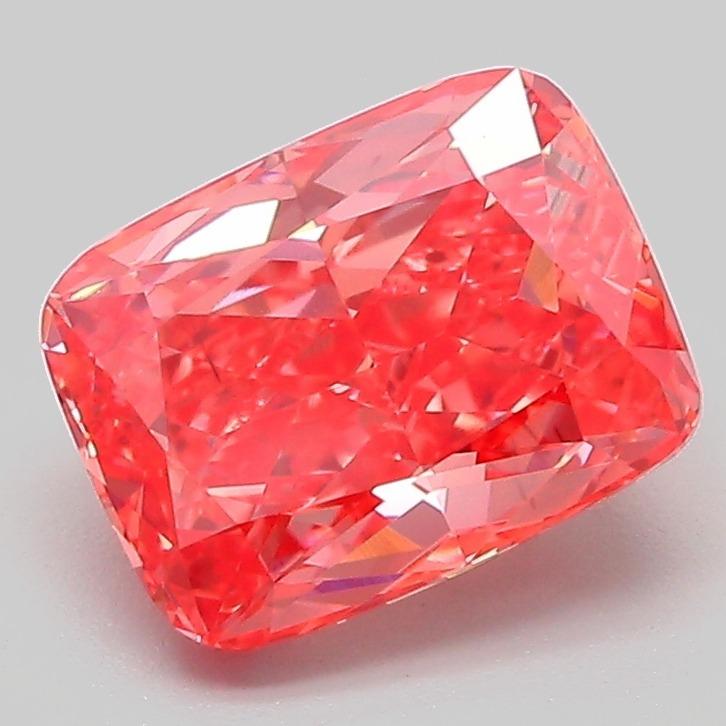 2.24 Ct. Fancy Vivid  Pink Cushion Lab Grown Diamond