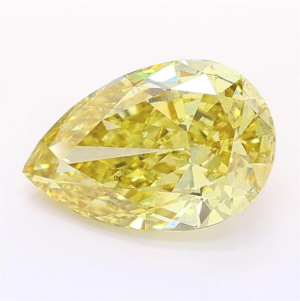3.07 Ct. Fancy Intense Yellow Pear Lab Grown Diamond