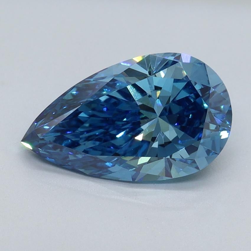 2.00 Ct. Fancy Vivid Malibu Blue Pear Lab Grown Diamond