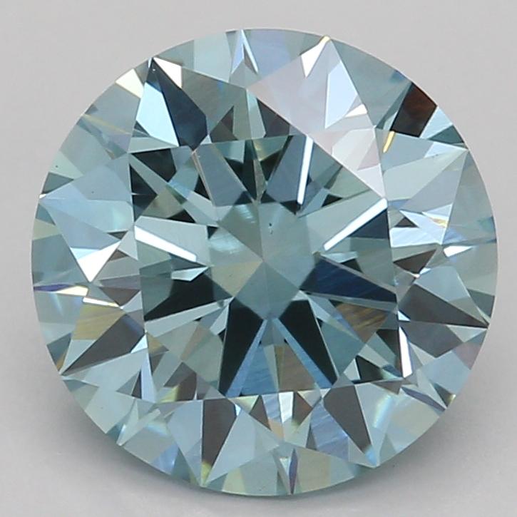 1.45 Ct. Fancy Vivid Blue Round Lab Grown Diamond