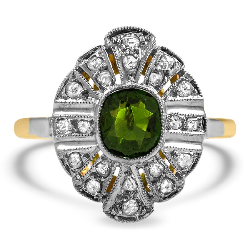Edwardian Zircon Cocktail Ring