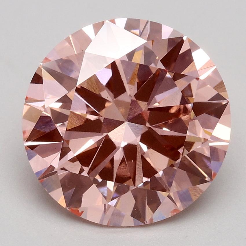 3.00 Ct. Fancy Intense Pink Round Lab Grown Diamond