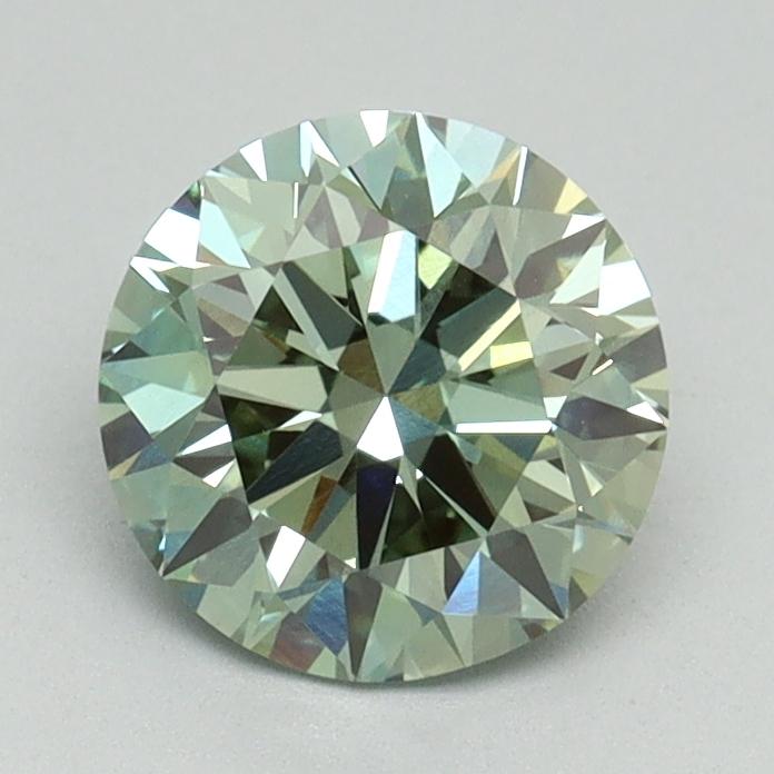 1.26 Ct. Fancy Vivid Green Round Lab Grown Diamond