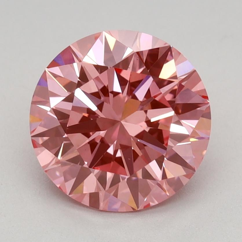 1.52 Ct. Fancy Vivid Pink Round Lab Grown Diamond