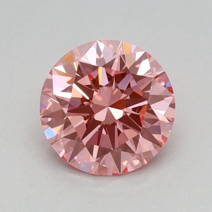 0.54 Ct. Fancy Vivid Pink Round Lab Grown Diamond