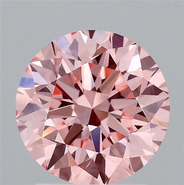 2.08 Ct. Fancy Vivid Pink Round Lab Grown Diamond