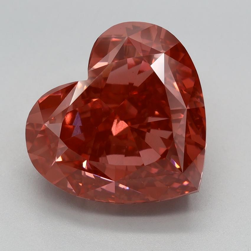6.08 Ct. Fancy Vivid Pink Heart Lab Grown Diamond