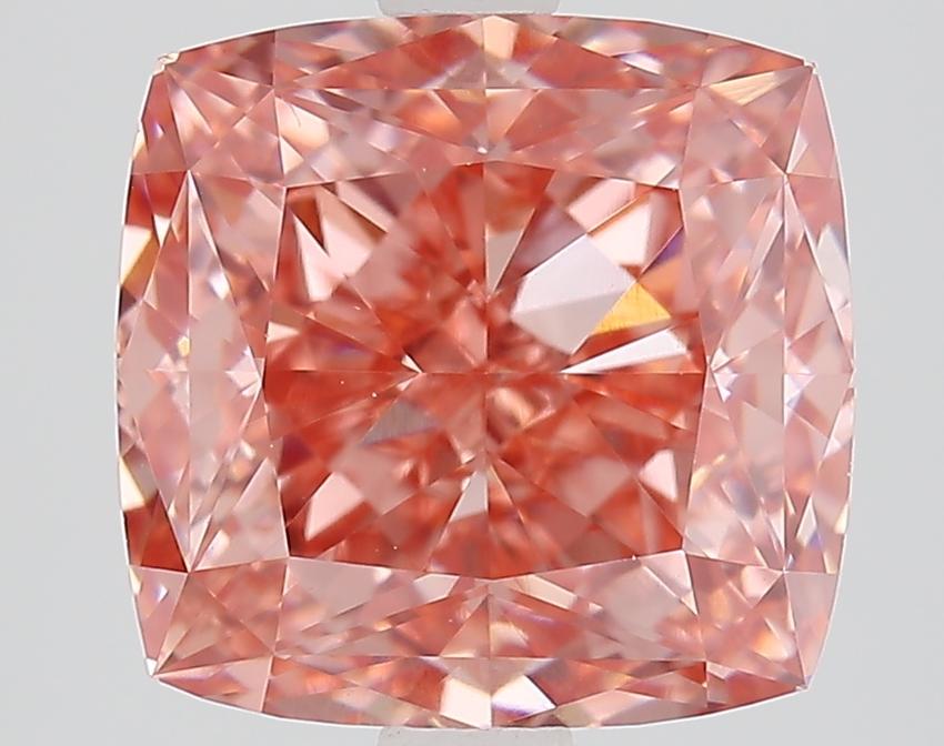 3.57 Ct. Fancy Vivid Pink Cushion Lab Grown Diamond