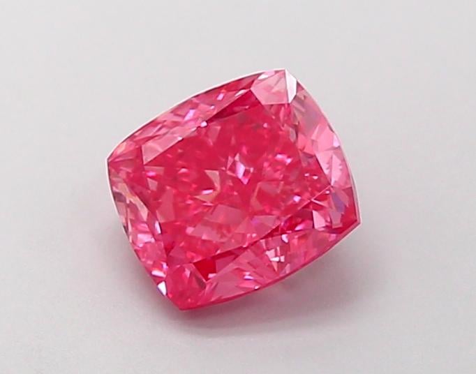 1.02 Ct. Fancy Vivid  Pink Cushion Lab Grown Diamond