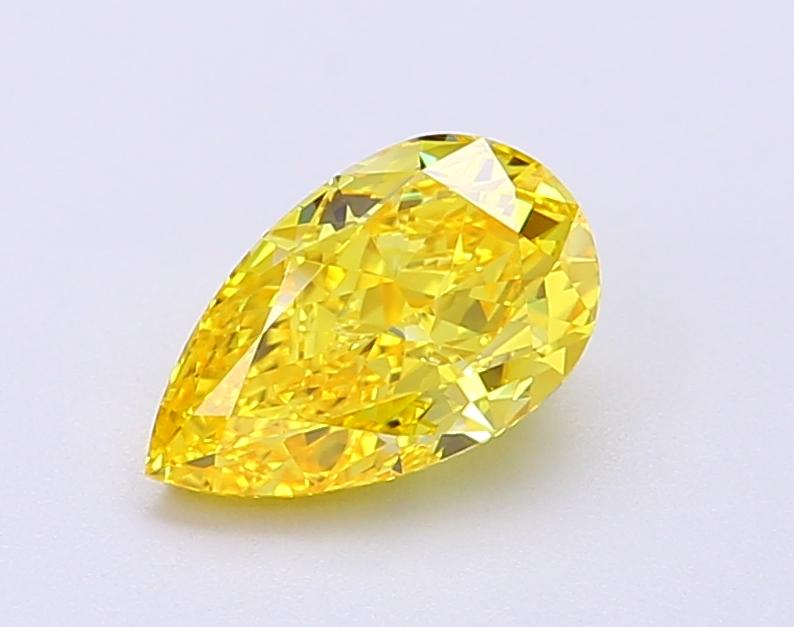 1.19 Ct. Fancy Vivid  Yellow Pear Lab Grown Diamond