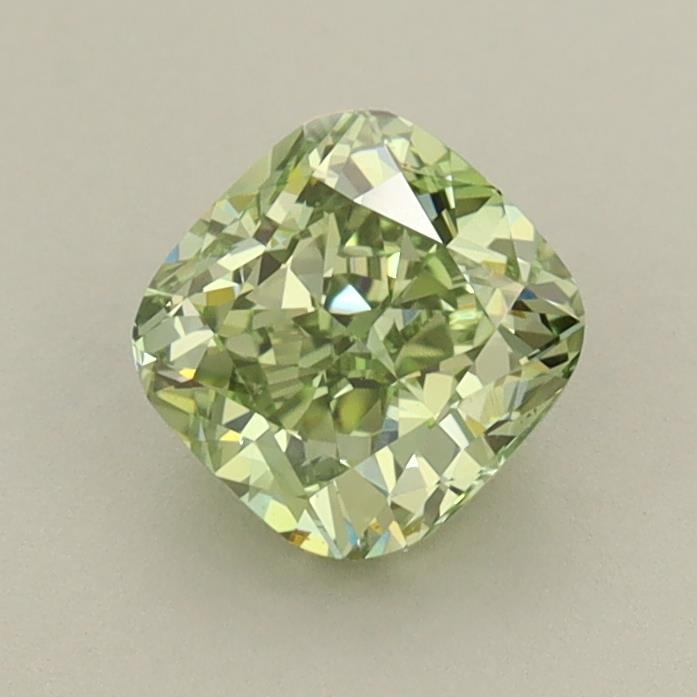 1.01 Ct. Fancy Vivid Green Cushion Lab Grown Diamond