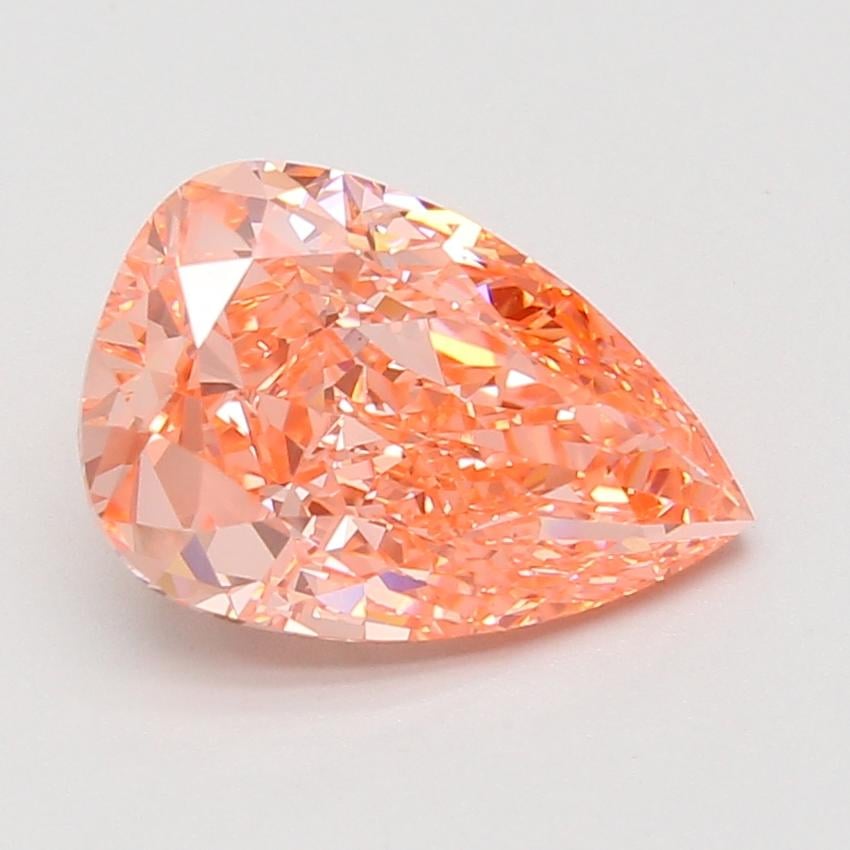 3.55 Ct. Fancy Vivid Pink Pear Lab Grown Diamond