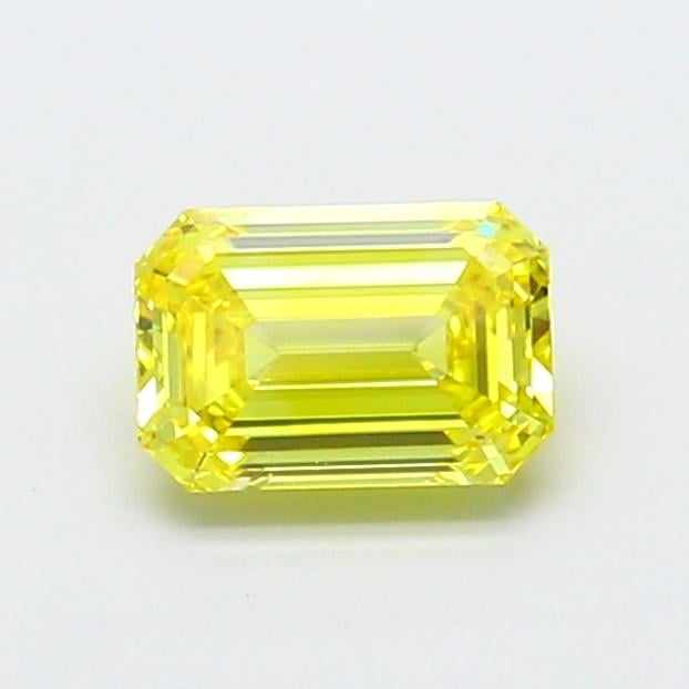 1.03 Ct. Fancy Vivid  Yellow Emerald Lab Grown Diamond