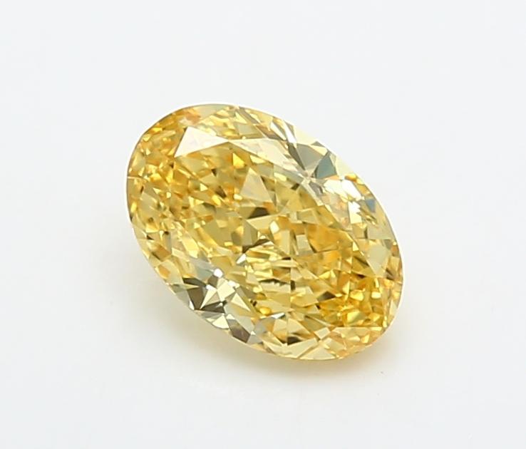 1.01 Ct. Fancy Vivid  Yellow Oval Lab Grown Diamond