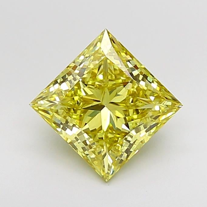 3.09 Ct. Fancy Intense  Yellow Princess Lab Grown Diamond