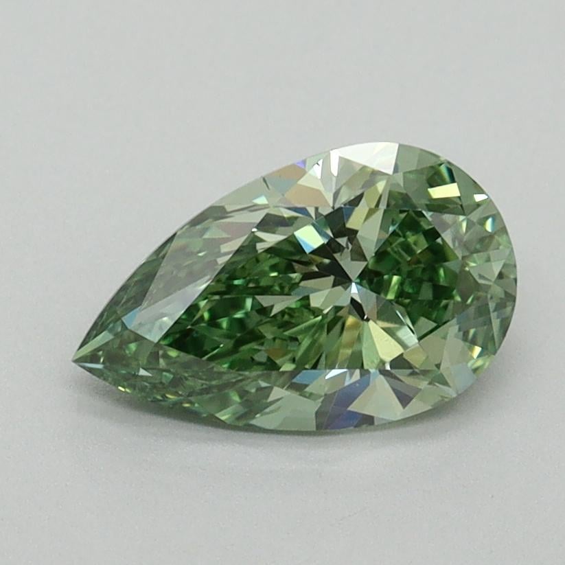 1.01 Ct. Fancy Vivid Pacific Green Pear Lab Grown Diamond