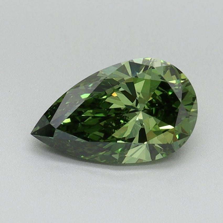 1.00 Ct. Fancy Vivid Green Pear Lab Grown Diamond