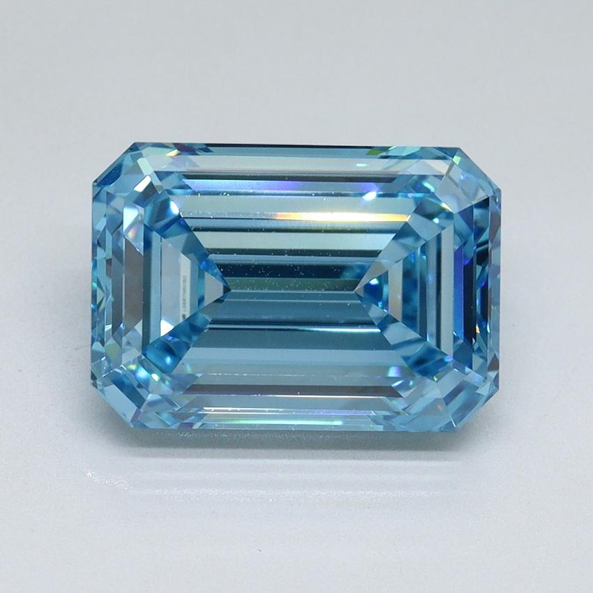 4.24 Ct. Fancy Vivid Blue Emerald Lab Grown Diamond