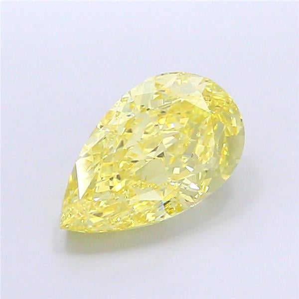 4.01 Ct. Fancy  Yellow Pear Lab Grown Diamond