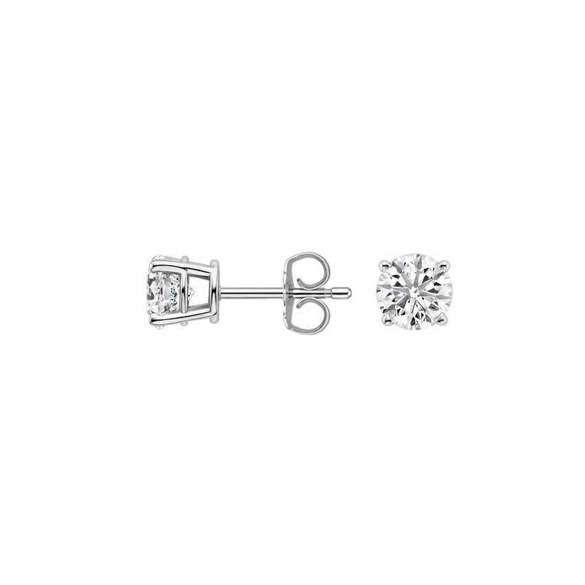 1/5 ct  SI  Round Cut Earth Mined Diamond Pair Stud Earrings 14K Solid Gold 