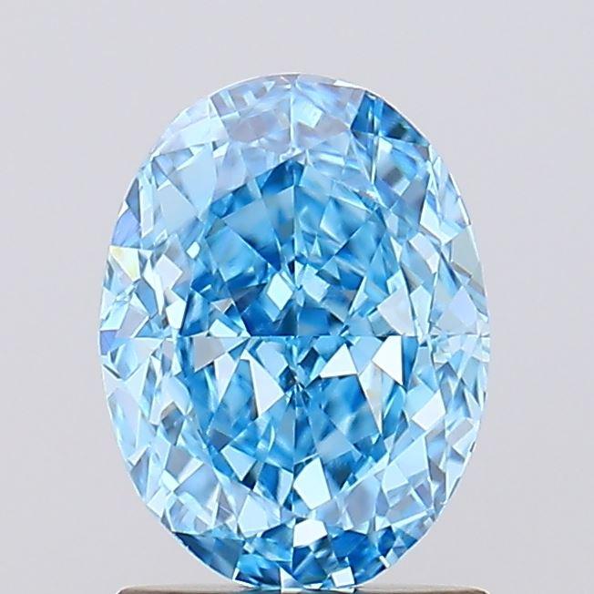 1.51 Ct. Fancy Vivid Blue Oval Lab Grown Diamond