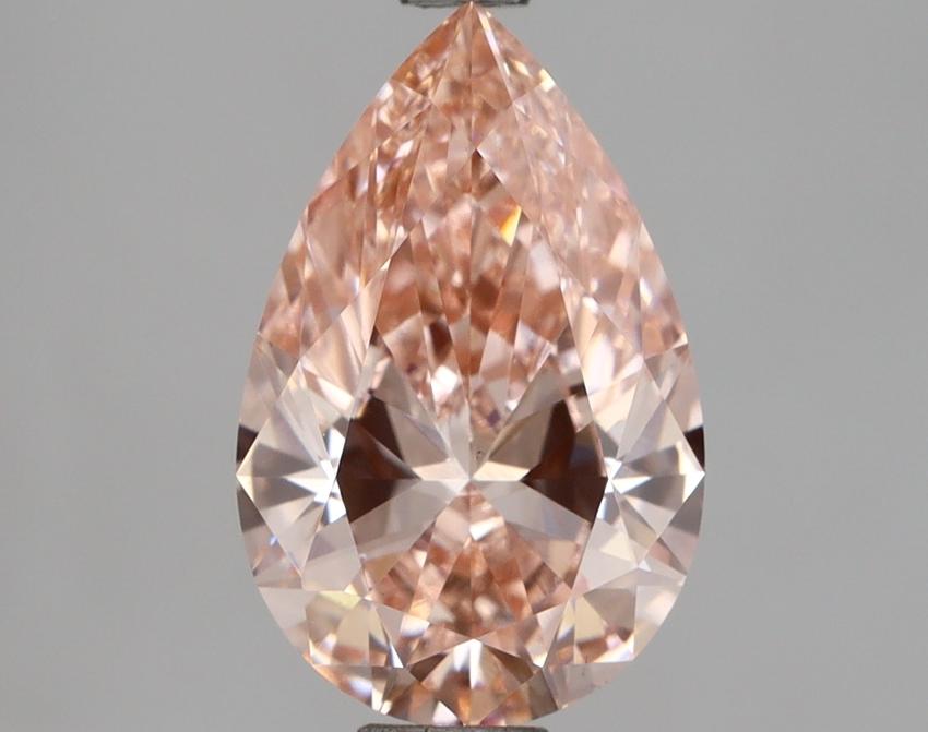 2.52 Ct. Fancy Intense Pink Pear Lab Grown Diamond