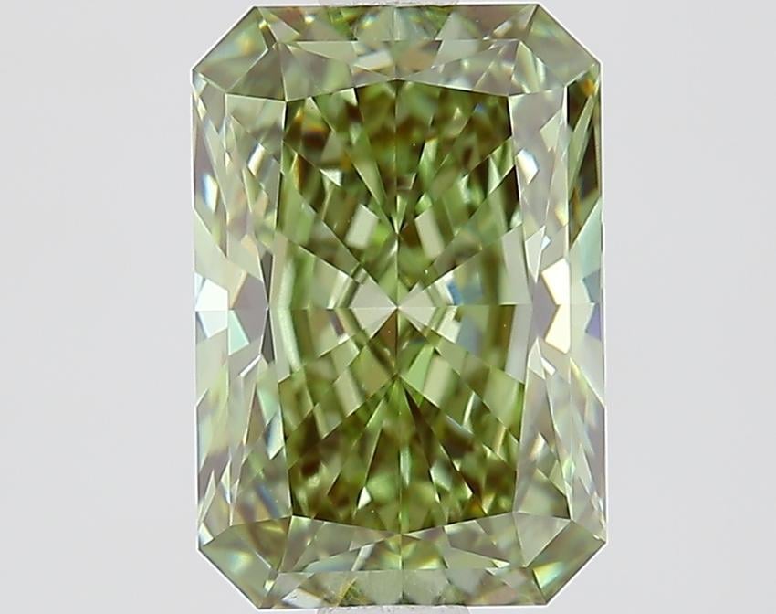 1.60 Ct. Fancy Vivid Green Radiant Lab Grown Diamond