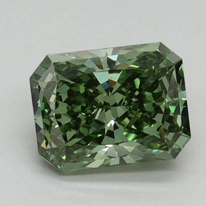 1.13 Ct. Fancy Vivid Green Radiant Lab Grown Diamond