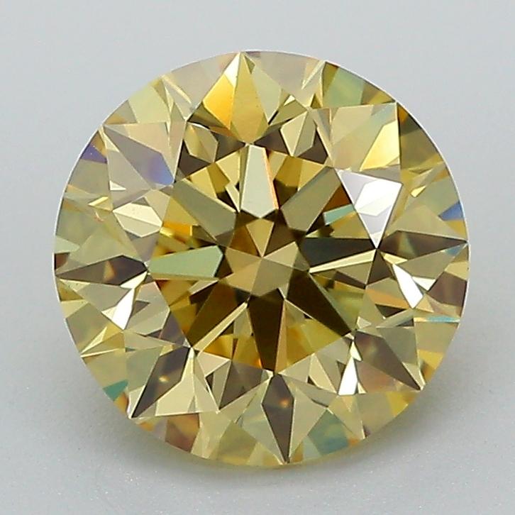 2.21 Ct. Fancy Intense Yellow Round Lab Grown Diamond