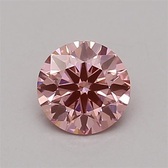 0.40 Ct. Fancy Vivid Pink Round Lab Grown Diamond