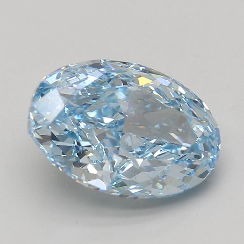 5.01 Ct. Fancy Vivid Blue Oval Lab Grown Diamond