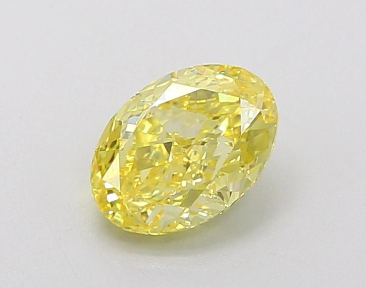 1.02 Ct. Fancy Vivid  Yellow Oval Lab Grown Diamond