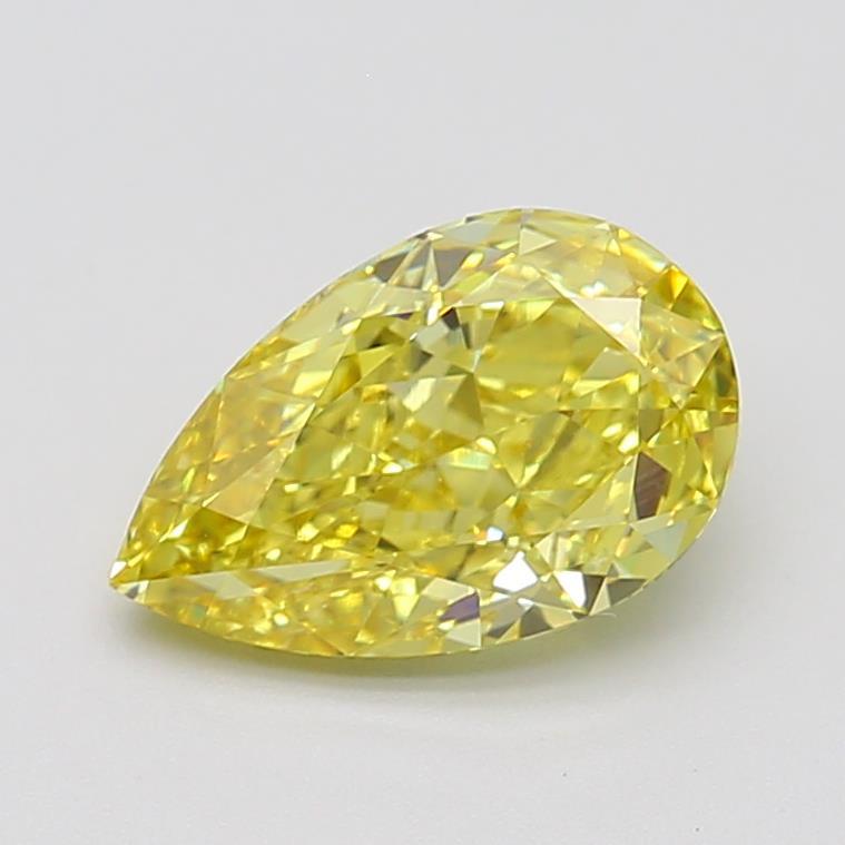 2.03 Ct. Fancy Vivid Yellow Pear Lab Grown Diamond
