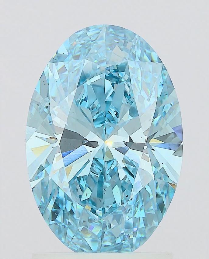 2.00 Ct. Fancy Vivid Blue Oval Lab Grown Diamond