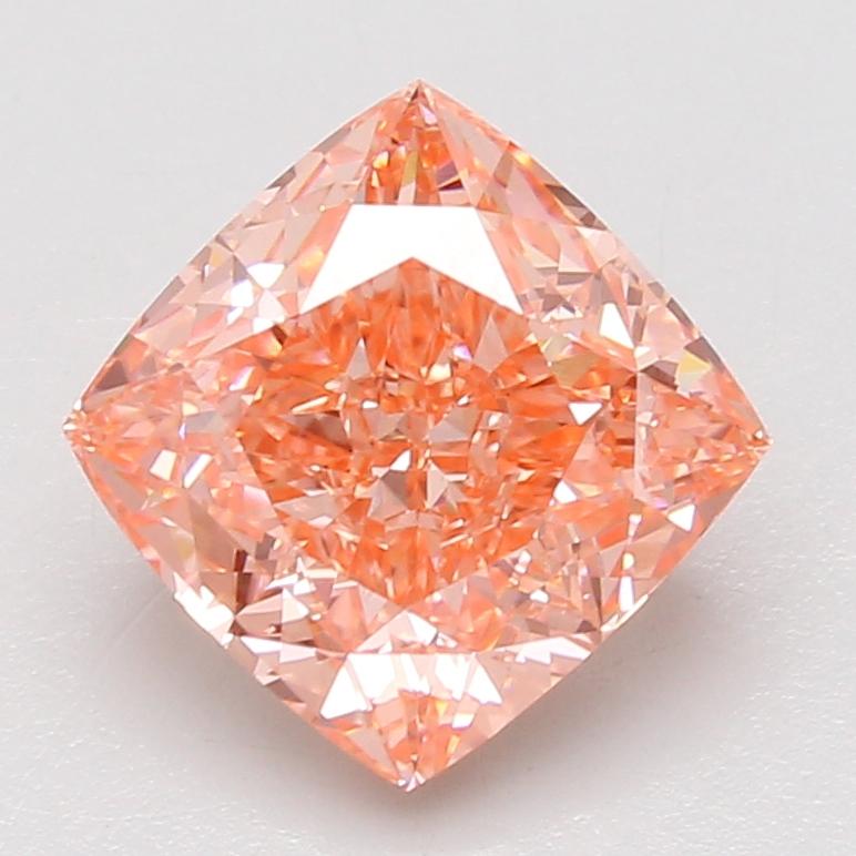 4.08 Ct. Fancy Vivid Pink Cushion Lab Grown Diamond