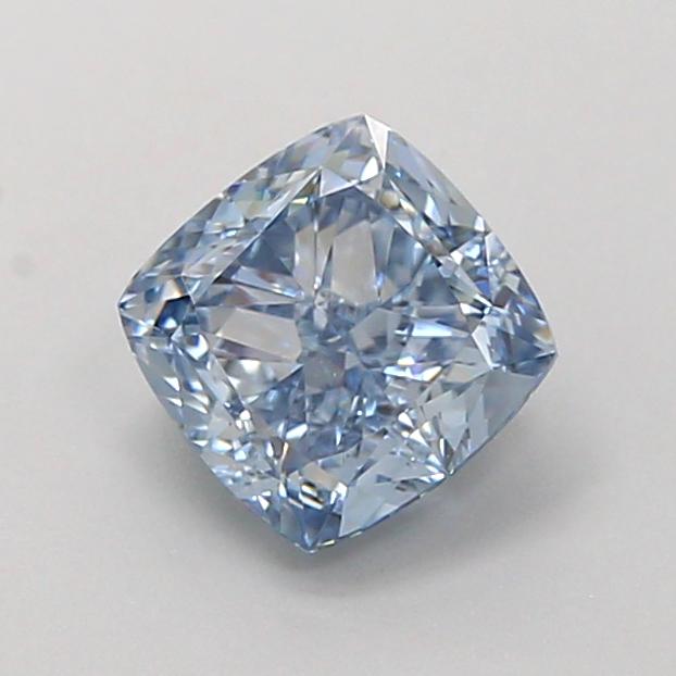 1.08 Ct. Fancy Vivid Blue Cushion Lab Grown Diamond
