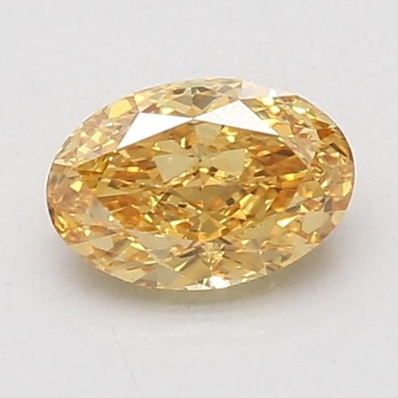 1.05 Ct. Fancy Vivid Yellow Oval Lab Grown Diamond