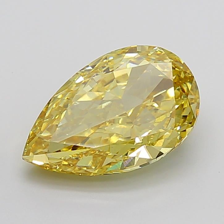 8.52 Ct. Fancy Intense None Yellow Pear Lab Grown Diamond