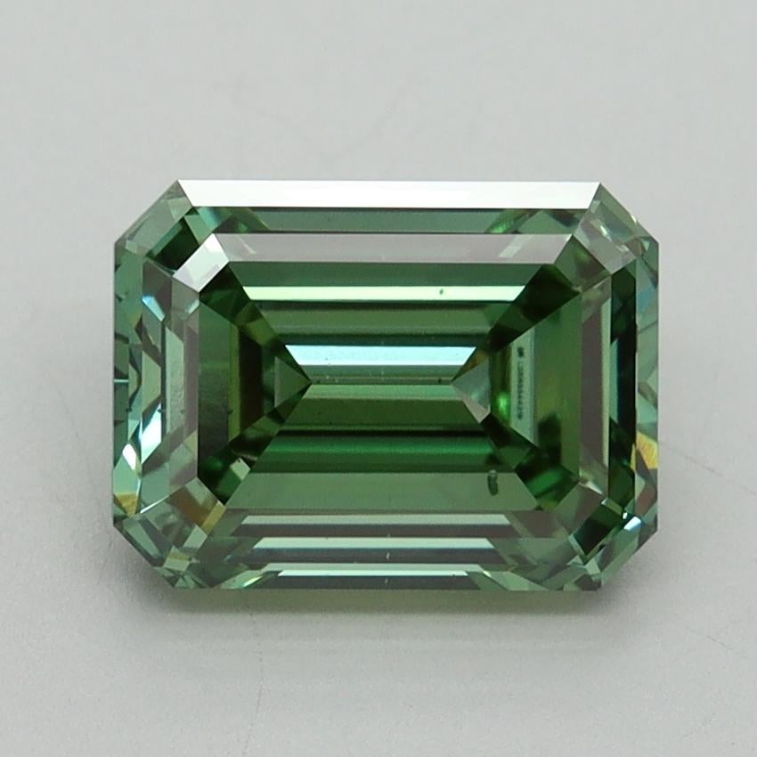 2.46 Ct. Fancy Vivid Pacific Green Emerald Lab Grown Diamond