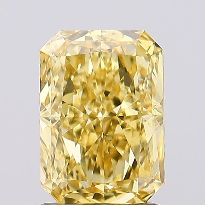 1.55 Ct. Fancy Vivid  Yellow Radiant Lab Grown Diamond